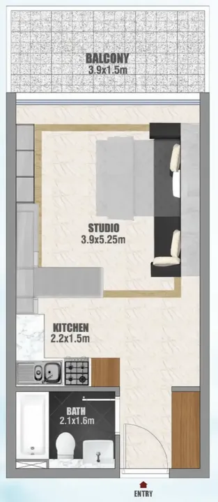 Studio floor plan