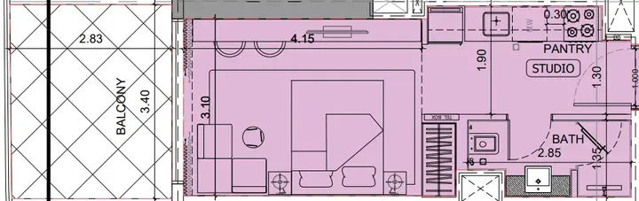 Studio floor plan