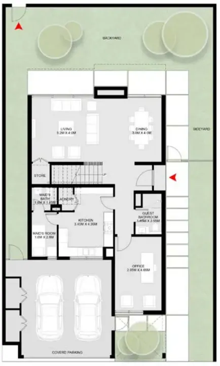 4 BR floor plan