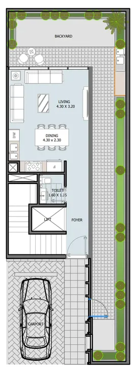 4 BR floor plan