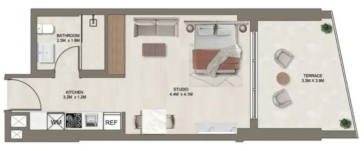 Studio floor plan
