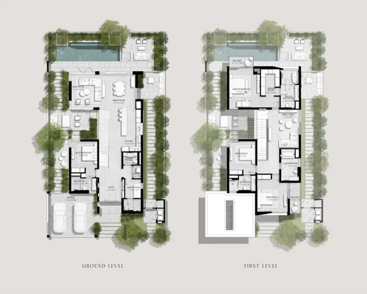 4 BR floor plan