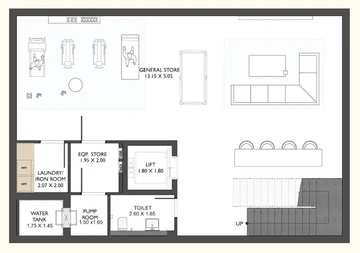 6 BR floor plan