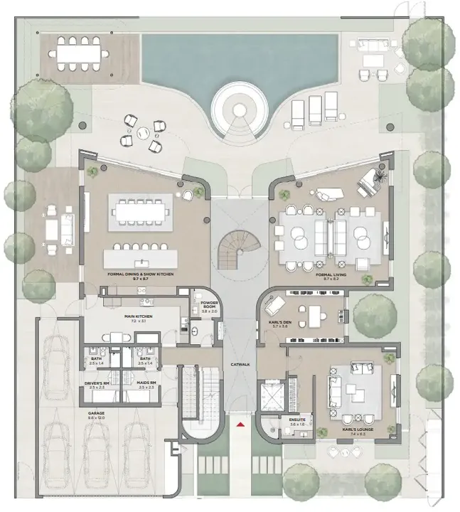 7 BR floor plan