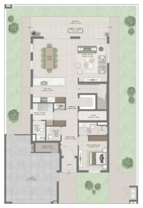 5 BR floor plan
