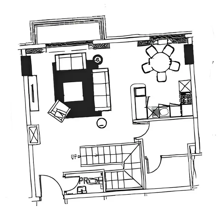 2 BR floor plan