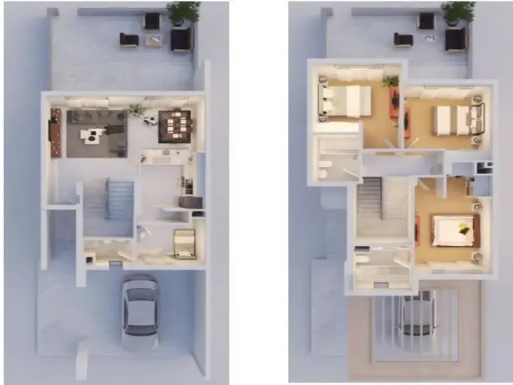 3 BR floor plan