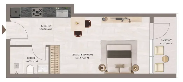 Studio floor plan