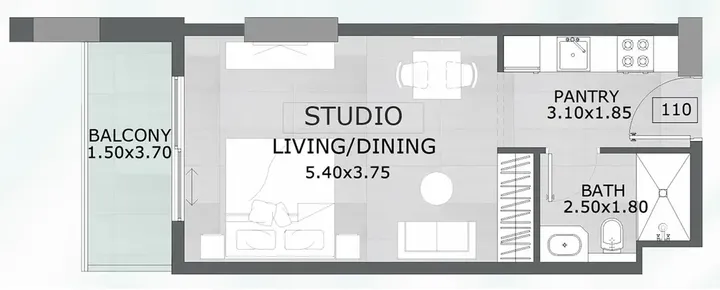 Studio floor plan