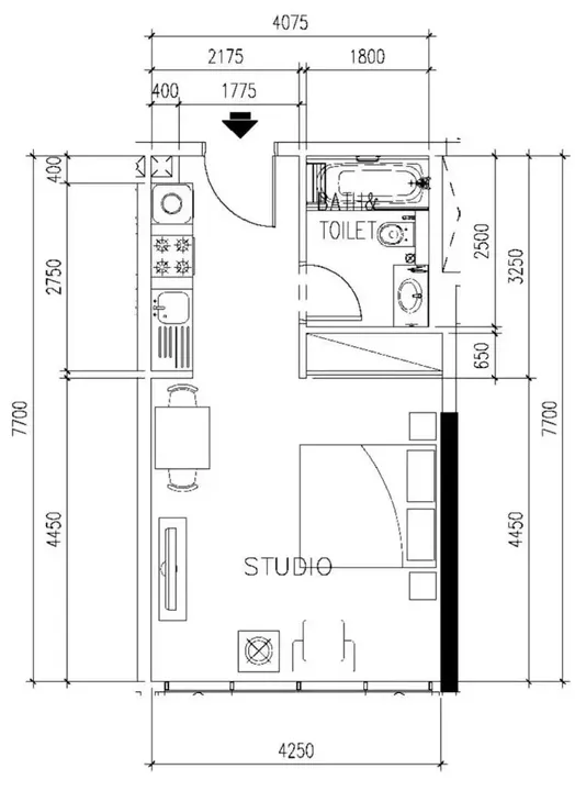 Studio floor plan