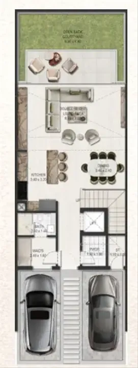 4 BR floor plan