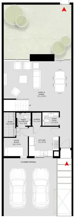 4 BR floor plan