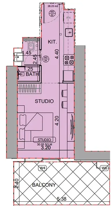 Studio floor plan