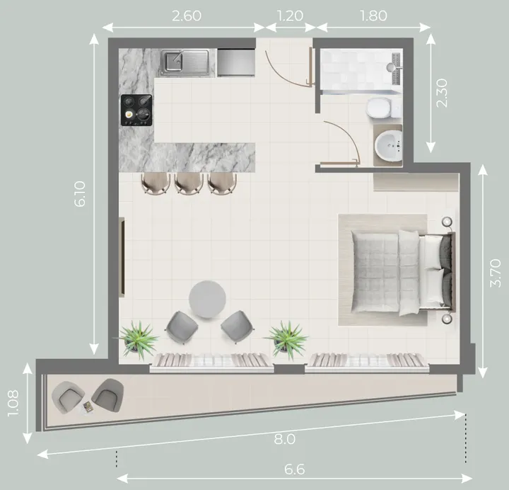 Studio floor plan