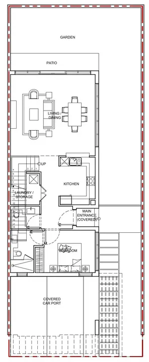 5 BR floor plan
