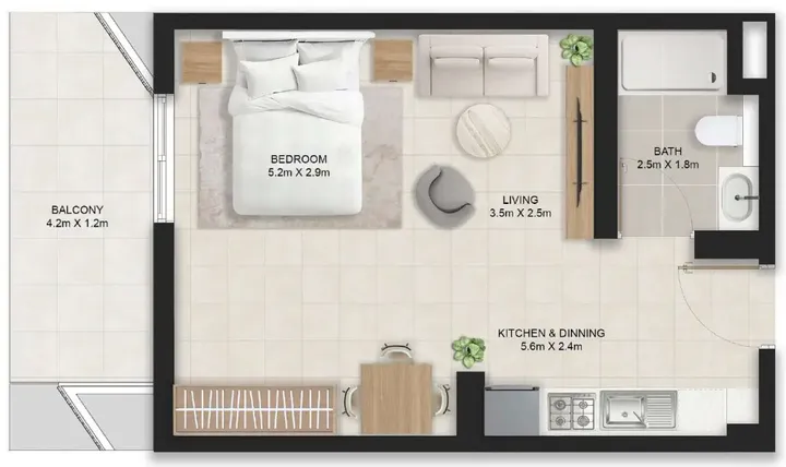 Studio floor plan