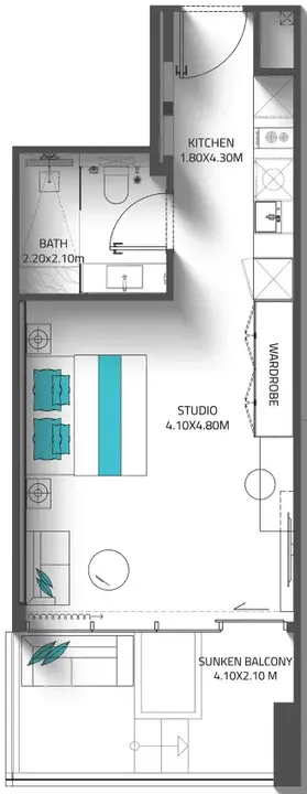 Studio floor plan