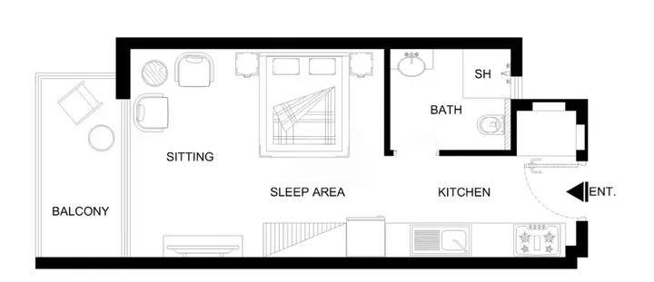 Studio floor plan