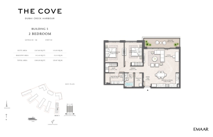 2 BR floor plan
