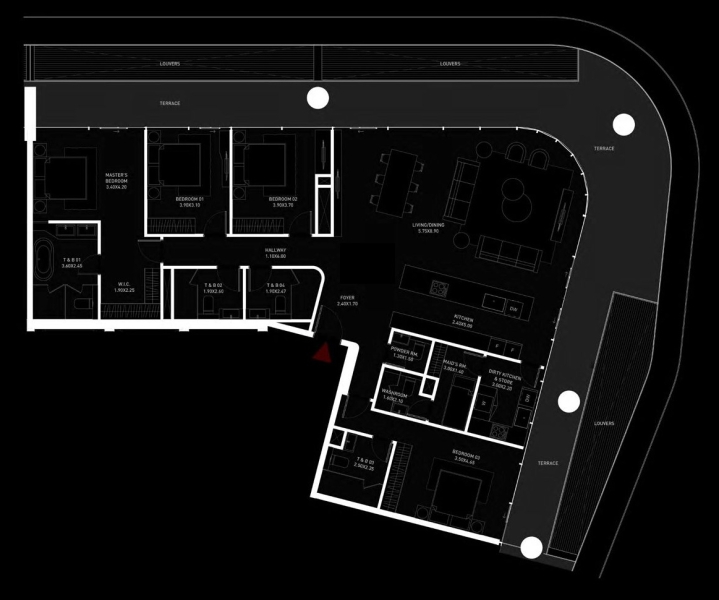 4 BR floor plan