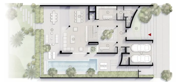 5 BR floor plan