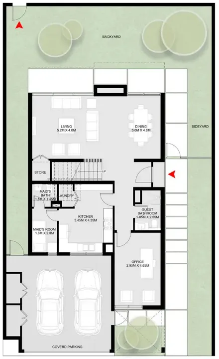 4 BR floor plan
