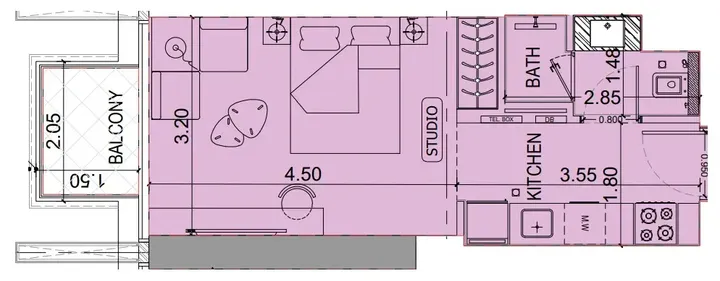Studio floor plan