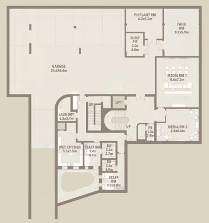 7 BR floor plan