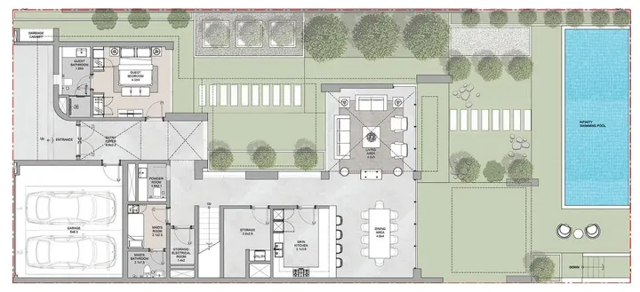 4 BR floor plan