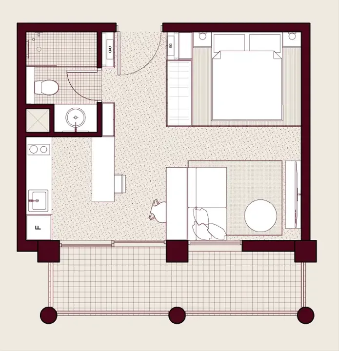 Studio floor plan