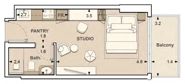 Studio floor plan