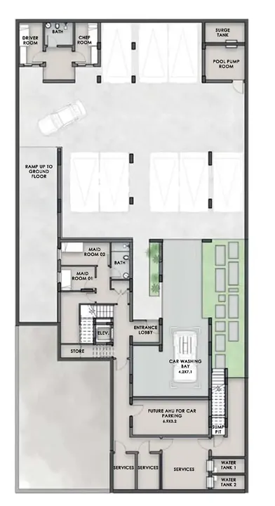 6 BR floor plan