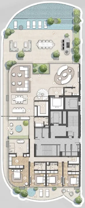 4 BR floor plan