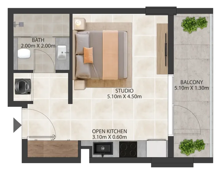 Studio floor plan
