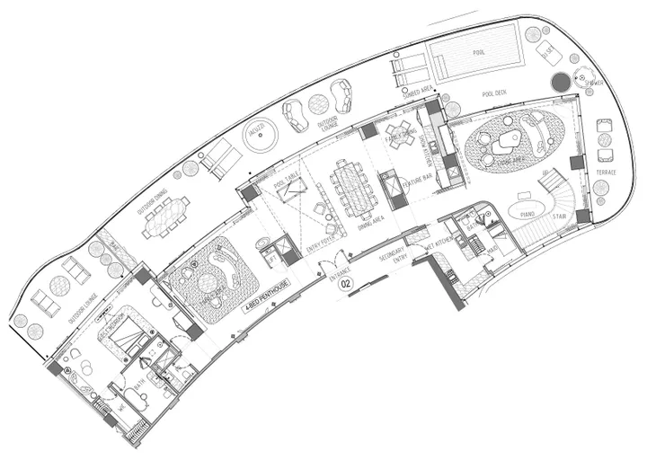 4 BR floor plan
