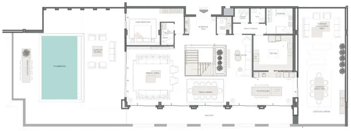 4 BR floor plan