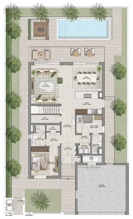4 BR floor plan