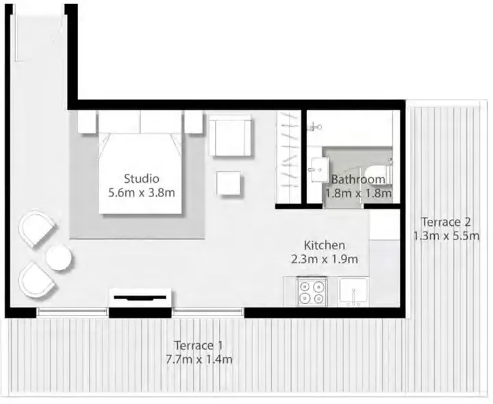 Studio floor plan