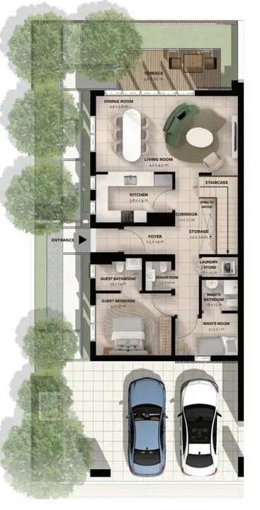 4 BR floor plan