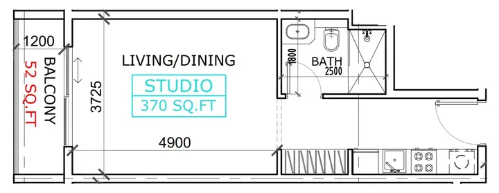 Studio floor plan