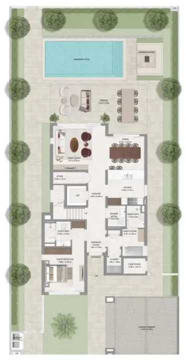 4 BR floor plan