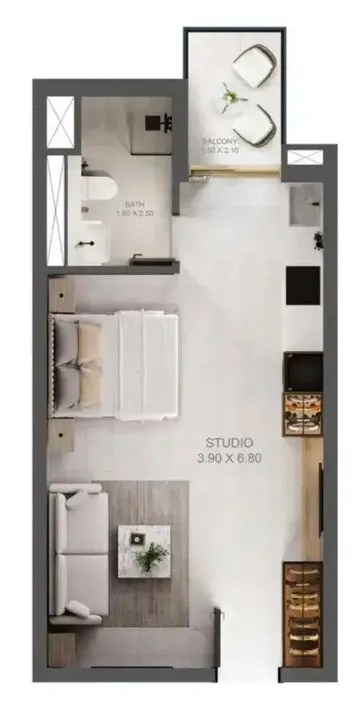 Studio floor plan