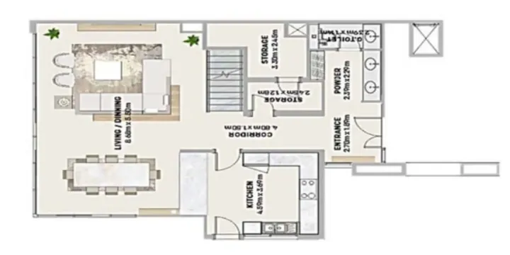 5 BR floor plan