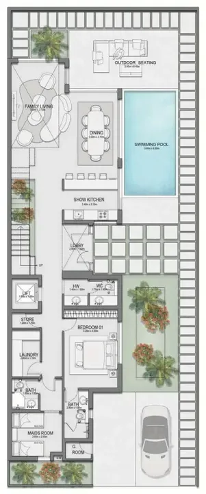 4 BR floor plan