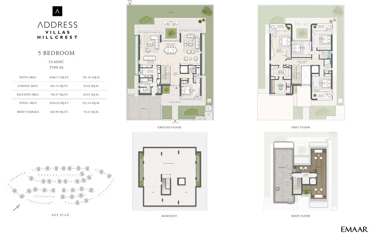 5 BR floor plan