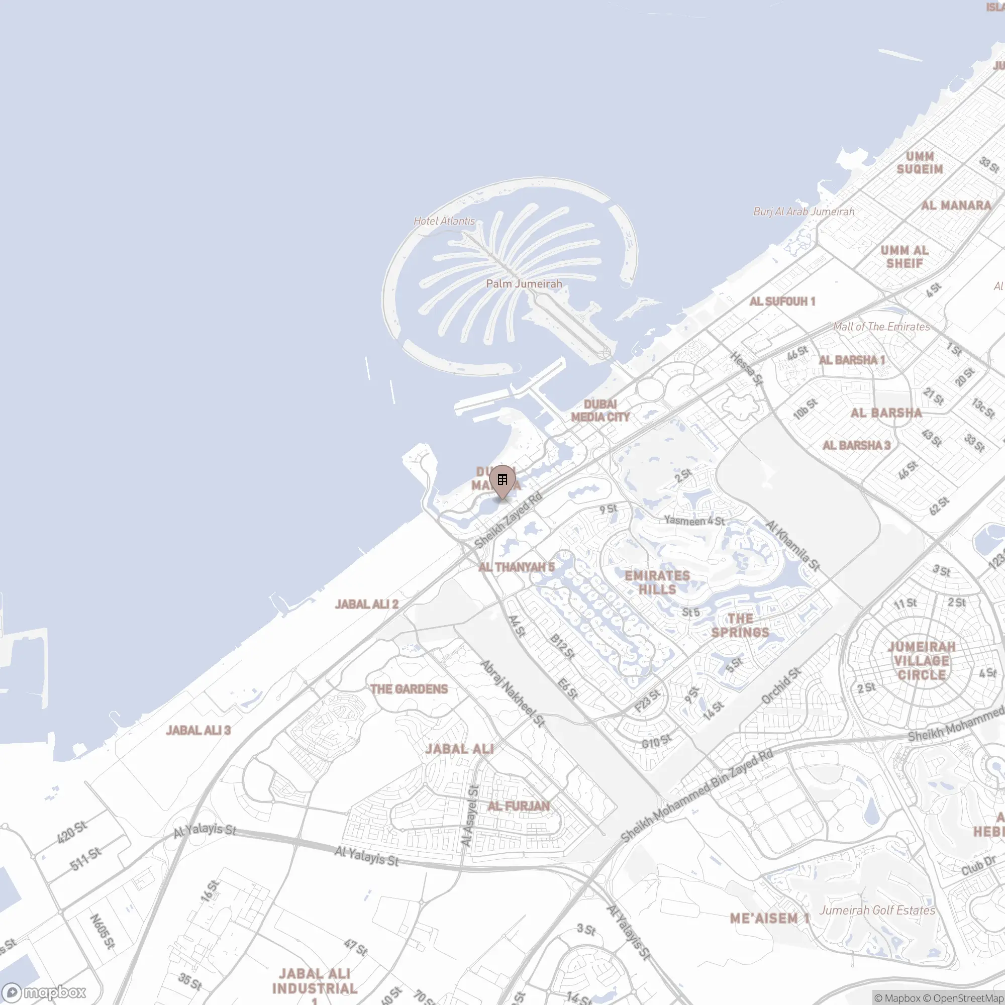Map of Dubai Marina