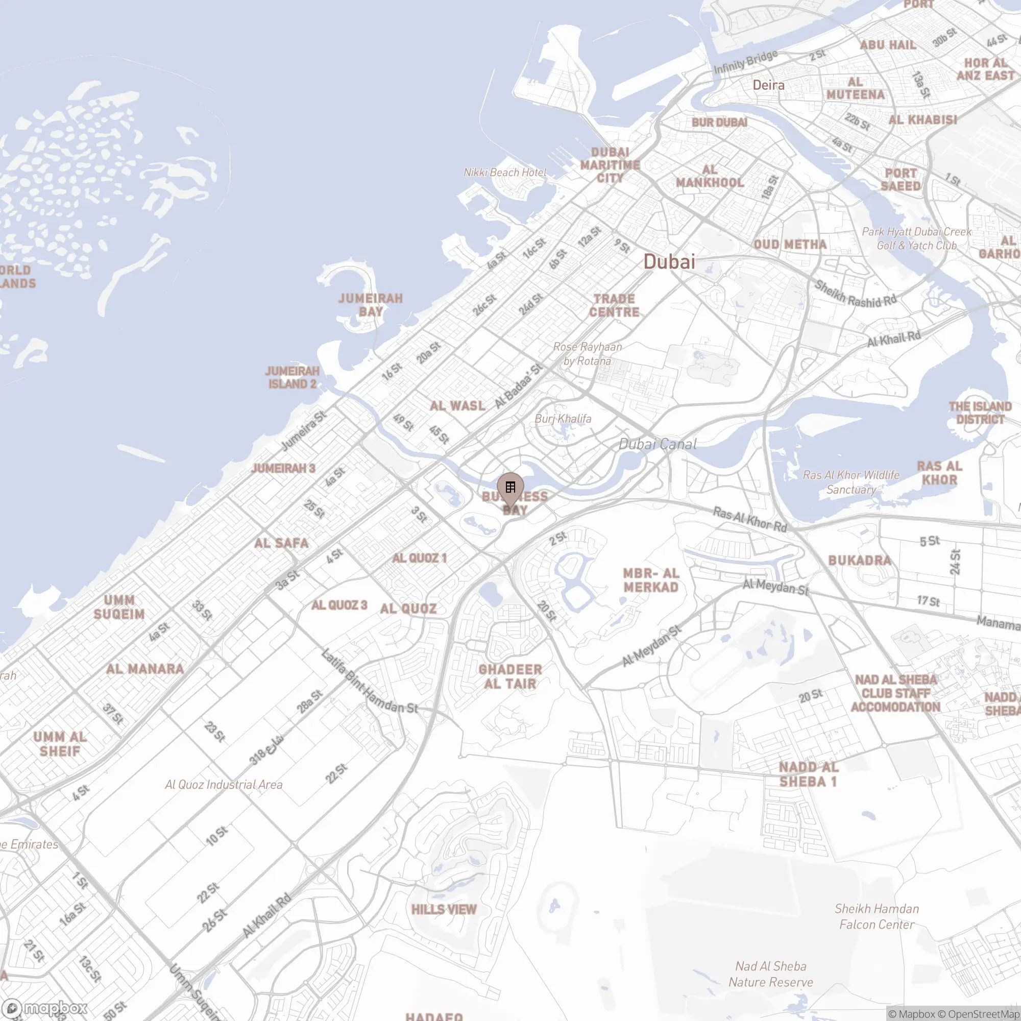 Map of Business Bay