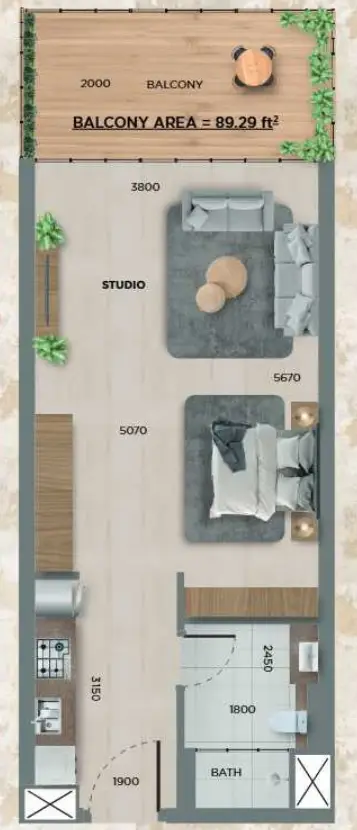 Studio floor plan