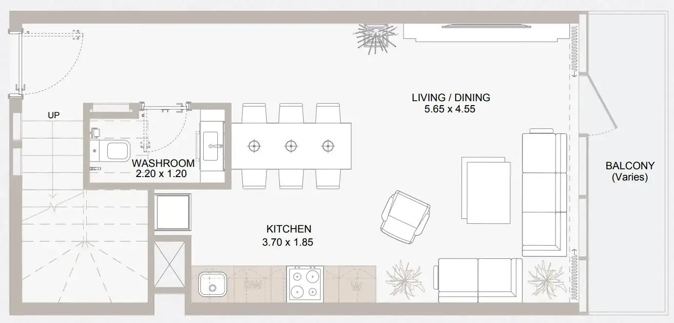 3 BR floor plan