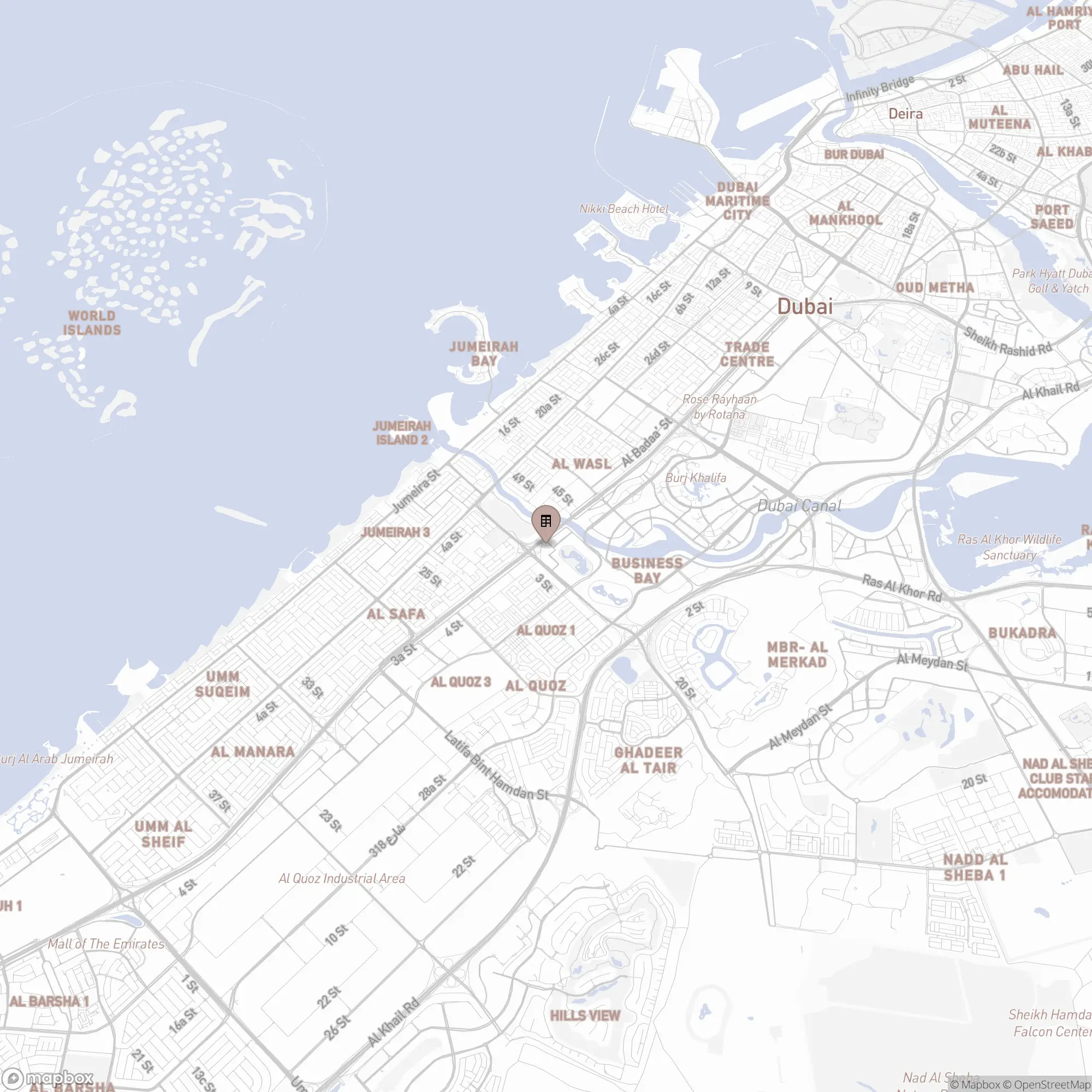 Map of Business Bay